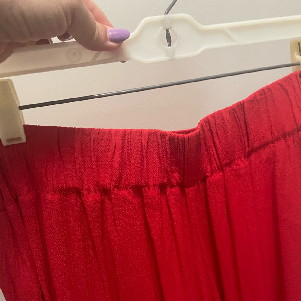 Free People Red Wide-Leg Pants Sz L - Picture 4 of 6
